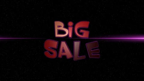 03 Text Animation with Graphics Effect Neon Big Sale 库存影片 128204244