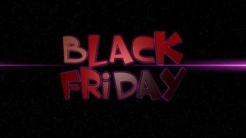 03 Text Animation with Graphics Effect Neon Black Friday Vidéo 128204342