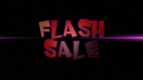 03 Text Animation with Graphics Effect Neon Flash Sale Vidéo 128204836