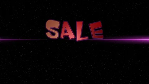 03 Text Animation with Graphics Effect Neon Sale Stock Footage 128205990