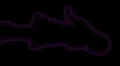 03- Vertical HD sexy dancer silhouette - magenta on black HD Footage