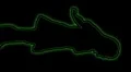 03- Vertical HD sexy dancer silhouette - green outline on black HD Footage