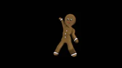 Gingerbread Dancer 04 - Loop + Alpha channel