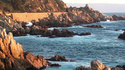 0306 Seashore landscape Stock Footage 35477186