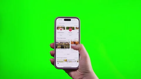 03.06.2025 Barcelona, Spain, using app mobile for buy ready meals screen Stock Footage 315436761