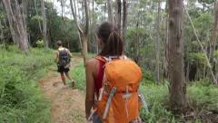Hiking people - Hiker couple on Hawaii