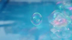Soap bubbles at pool