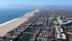 Los Angeles Aerial Shot Pacific Ocean Coast