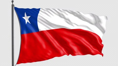 032 Flag of Chile with Alpha channel 3D Rendering 032 Stock Footage 159207933