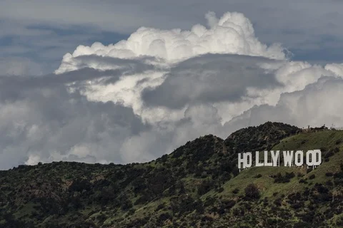 0320 Hollywood Sign TL ProRes-422 6K 24 HQ Stock Footage