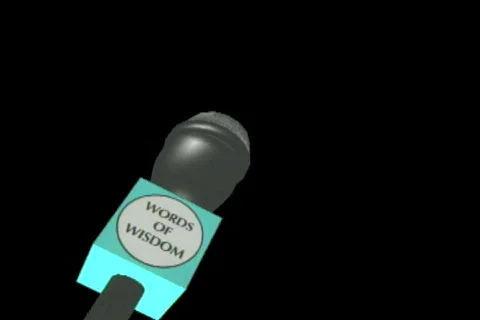 0321 Words of Wisdom Microphone interview weddibng  Stock Footage 668861