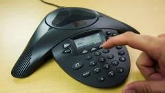 Hand dialing conference phone number