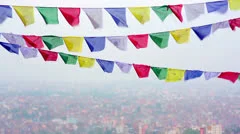 Prayer flags over Kathmandu, Nepal