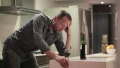 Young man trying to quit drinking, alcoholism concept HD