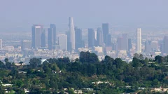 Aerial view of downtown Los Angeles from Hollywood Hills