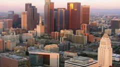 Los Angeles, California, USA - March 22, 2012: Aerial shot of downtown
