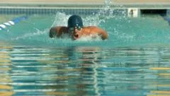 Swimmer doing freestyle stroke