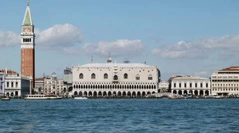0333 Venice St. Mark's square from the San Giorgio Island. Stock Footage 37314249