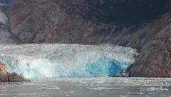 Glacier Melting and Breaking Apart Into Sea (Juneau, Alaska)