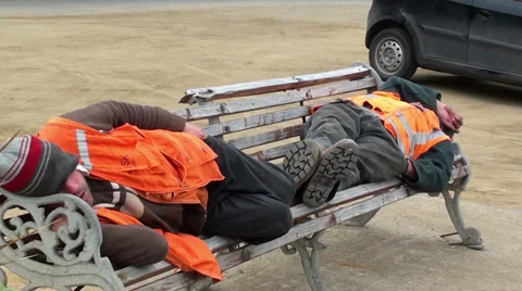 0336 Sleep after lunch Stock Footage 34220073