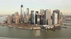 New York - Lower Manhattan Aerial Helicopter Footage