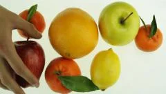 Hands grabbing Fruits Healthy Diet Concept