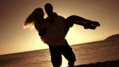 Romantic Couple On The Beach