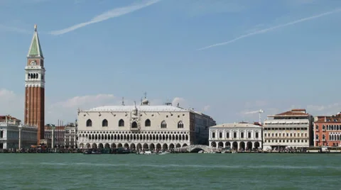 0342 Venice, Canal in front of St. Mark's square Stock Footage 37339712