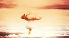 Breathtaking view of a detonating atom bomb