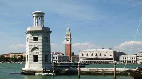 0343 Venice  traffic in front of St Mark's Square Stock Footage 37336983