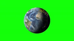Planet Earth Green Screen - day to night loop animation