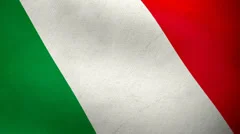 Italian flag waving background loop