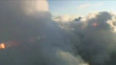 Fly-thru with lens flare, Aerial Clouds