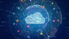 Global cloud computing concept