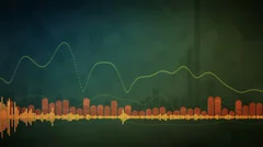 Animated background with sound waves