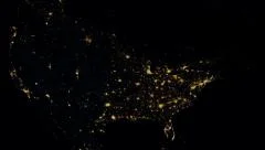 A massive power outage strikes North America. 4K footage