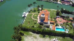 Luxury villa estates miami beach aerial video