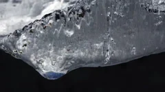 Melting ice close up