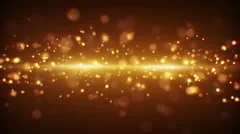 gold light stripe and particles loopable background