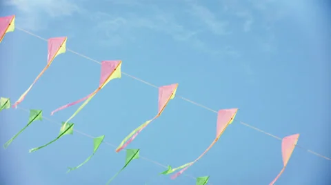 0362 Kites in a row Stock Footage 37559927
