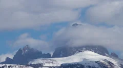 Timelapse of clouds moving over the Teton mountain range in Wyoming and Idaho