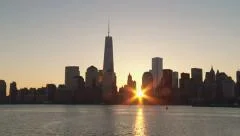 Lower Manhattan Skyline Sunrise Timelapse 1