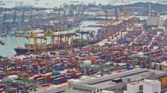 Timelapse of the port of Singapore