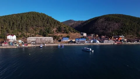 038 Baikal Listvyanka autumn 库存影片 166344385