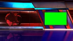 News TV Studio Set 11 - Virtual Green Screen Background Loop