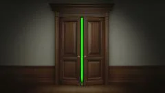 Door opening with chroma key