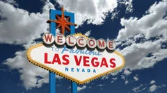 Las Vegas Sign Churning Clouds Time Lapse