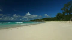 wide sandy beach shot in 4K
