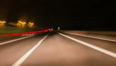 Freeway journey night time lapse HD