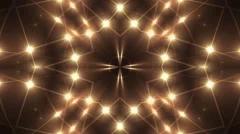 abstract loop motion background, kaleidoscope gold light